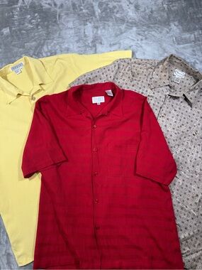 Lot of 3 Vintage Men’s Shirt Elliot Visitor Tulio Medium Silk